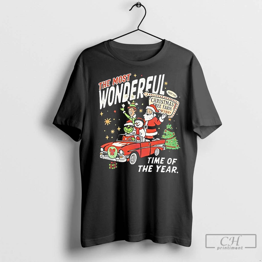 Classic Santa Claus Elf Snowman And Grinch The Most Wonderful Time Of The Year Christmas