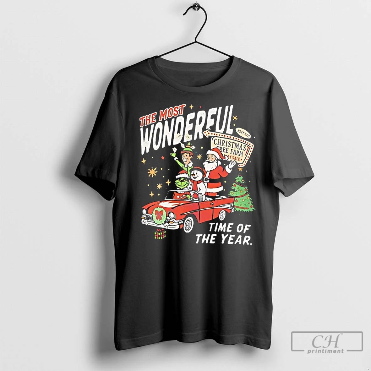 Classic Santa Claus Elf Snowman And Grinch The Most Wonderful Time Of The Year Christmas