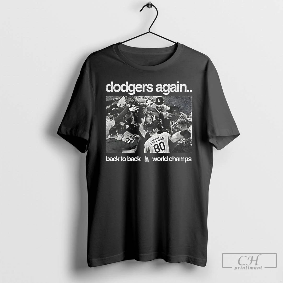 Premium Dodgers Again Back To Back World Champs Photo T Shirts