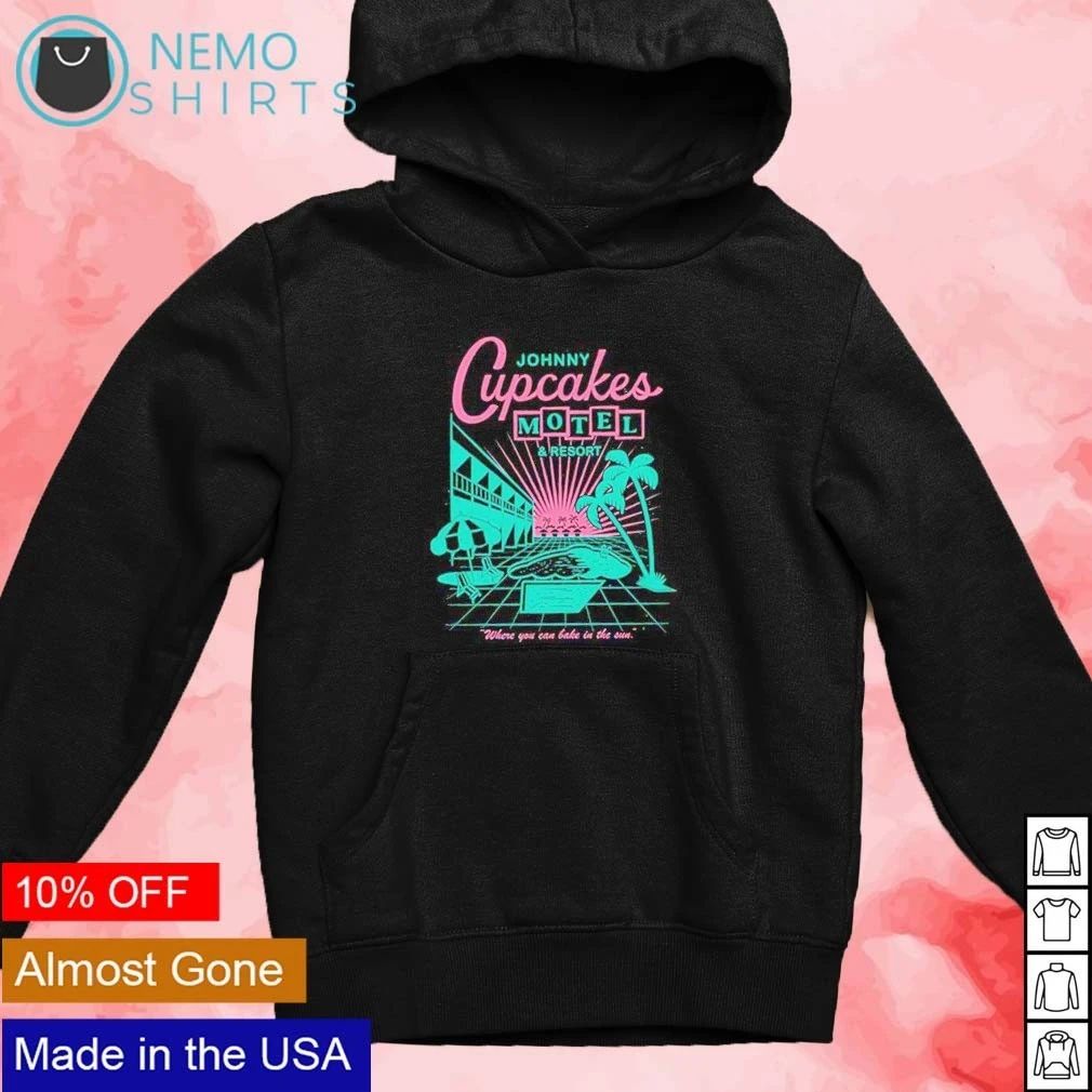 Johnny Cupcakes Motel & Resort Where You Can Bake in the Sun shirt
