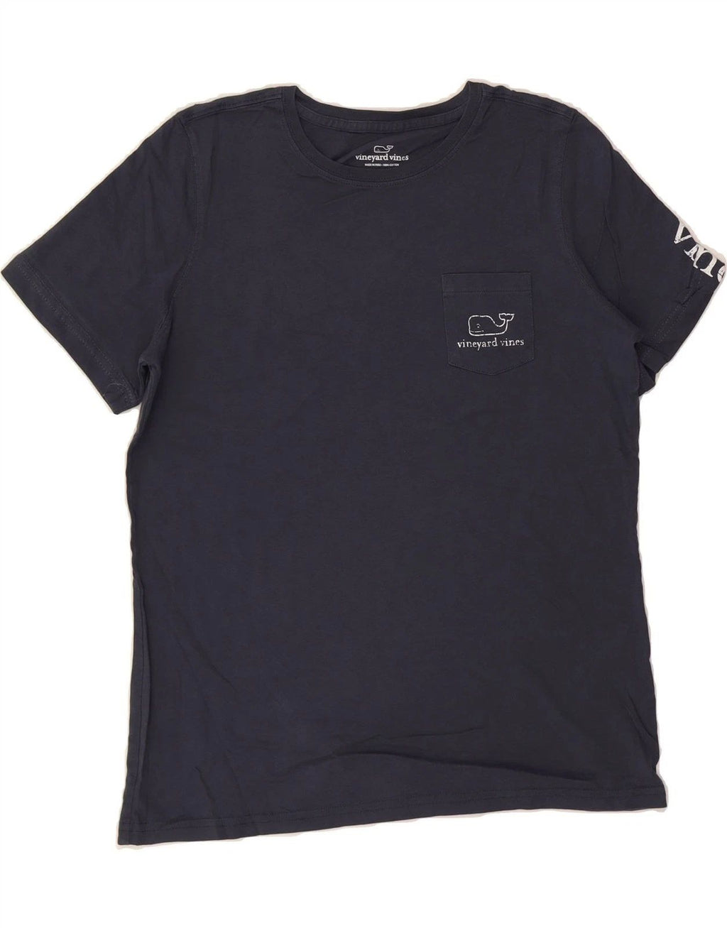VINEYARD VINES Mens Graphic T-Shirt Top Small Navy Blue Cotton BN09