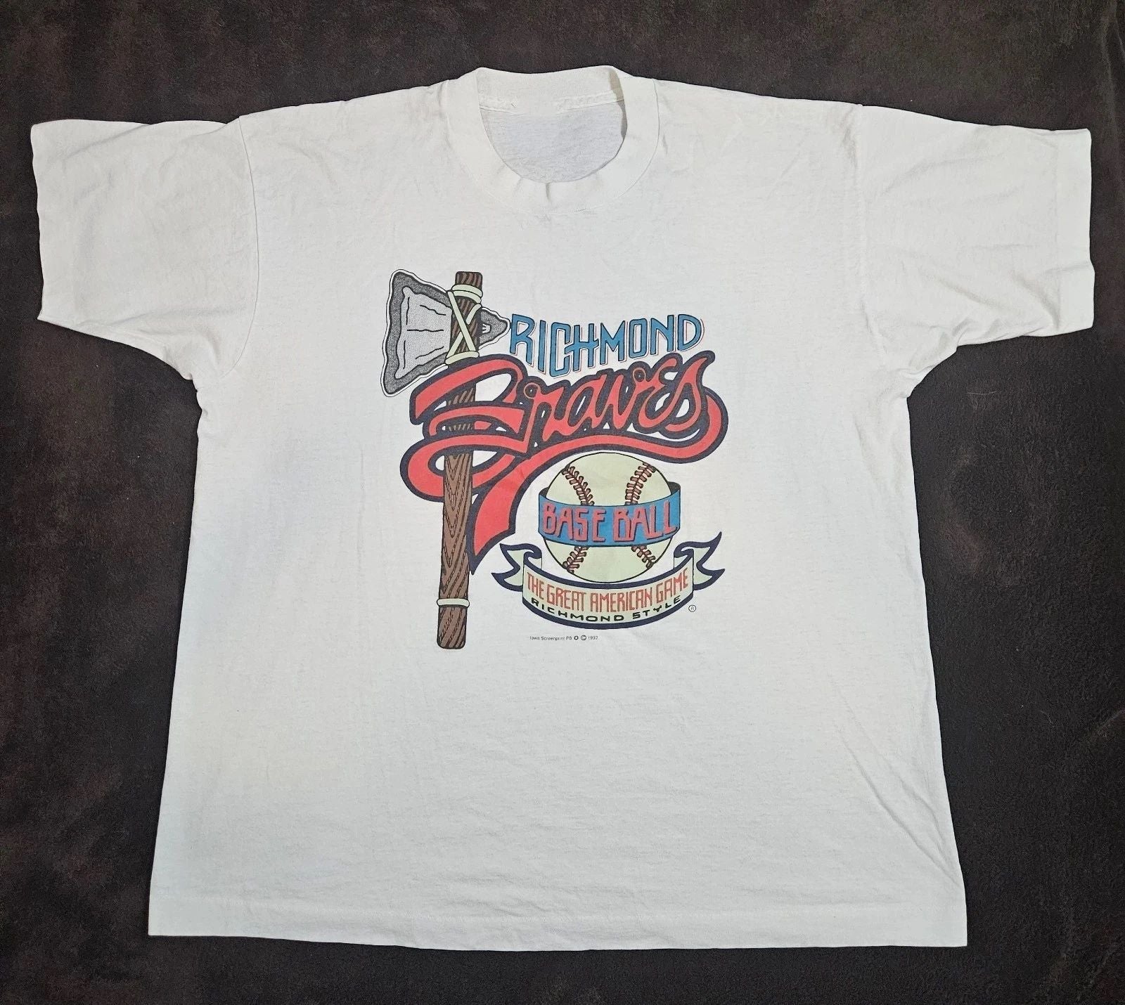 Vintage 90s Richmond Braves Minor League Baseball Graphic Tee POPULAR