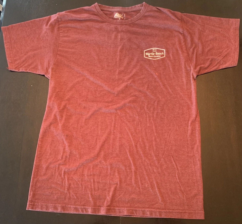 Men’s Mahi Surf Co. Men's Myrtle Beach SC T-shirt Maroon/Purp Medium T-Shirt