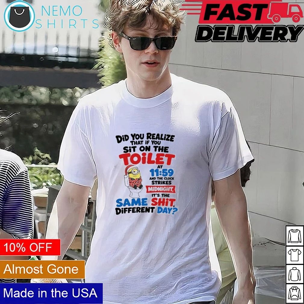 Minion Same Shit Different Day Toilet Humor shirt
