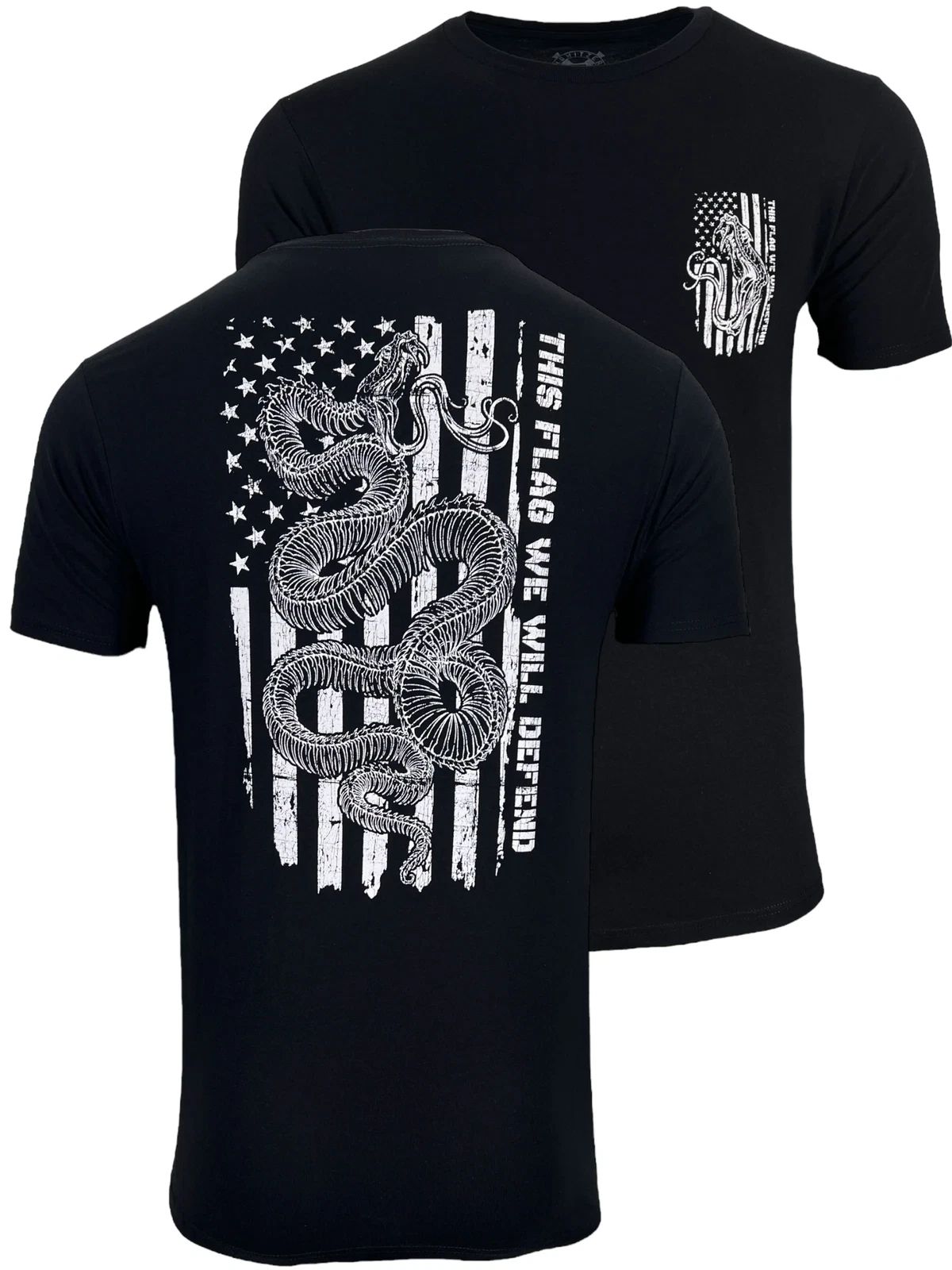 Howitzer Style Men's T-Shirt DEFEND FLAG Military Grunt MFG