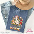 Floral Goose Mom Comfort Tee Cute Flower Design Gift