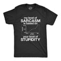 Mens My Level Of Sarcasm Is Based On Your Level Of Stupidity T Shirt