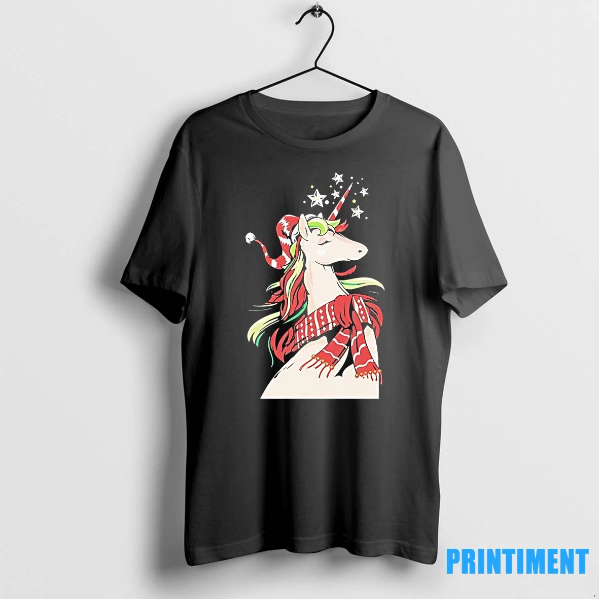 Elegant Unicorn Christmas Stars Scarf Tshirts Sweater