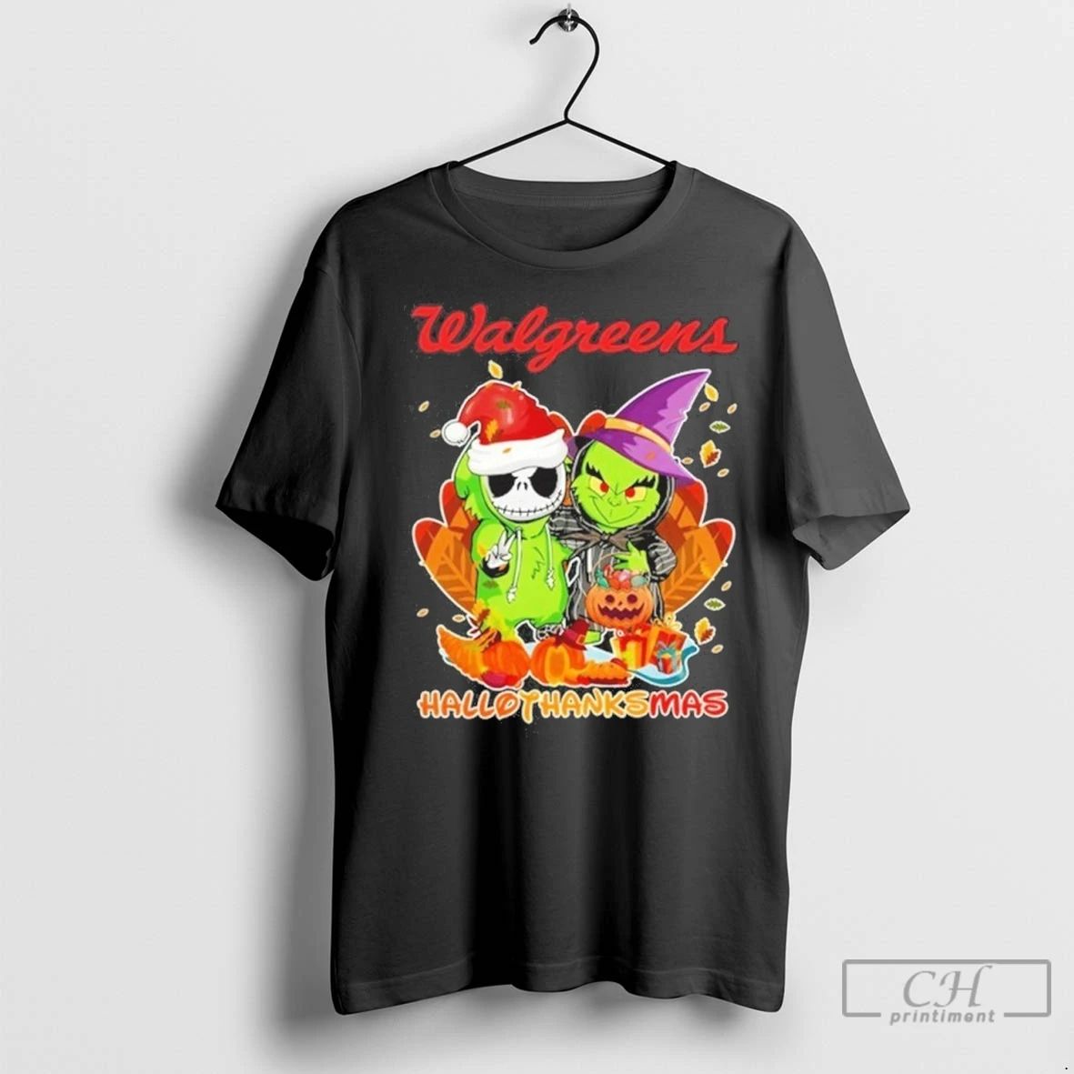 Premium The Grinch And Santa Jack Walgreens Logo Hallothanksmas