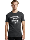 Homeschool-Is-My-Cardio Mens Graphic Tee, 100% Cotton, Casual Summer Wear
