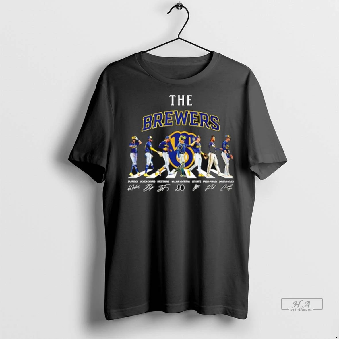 Trendy Officials Milwaukee Brewers Players Abbey Road Signature Shirt Sweater