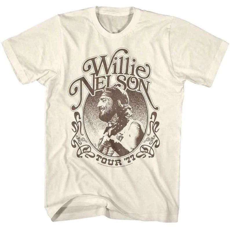 Willie Nelson Tour 1977 Natural T-Shirt