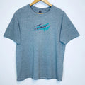 FREE SURF Double Sided  Print Grey T Shirt Mens Size Medium Beach Sport Ocean