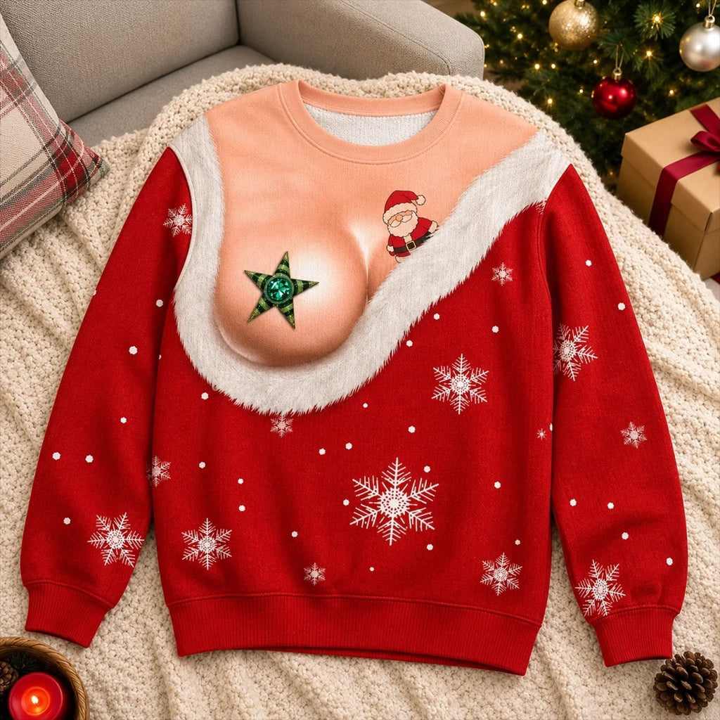 Custom Funny Ugly Sweatshirt - Personalized Christmas Birthday Gifts For Husband, Son, Grandson, Brother, Grandpa, Dad, Yourself - Merry And Slightly Unhinged