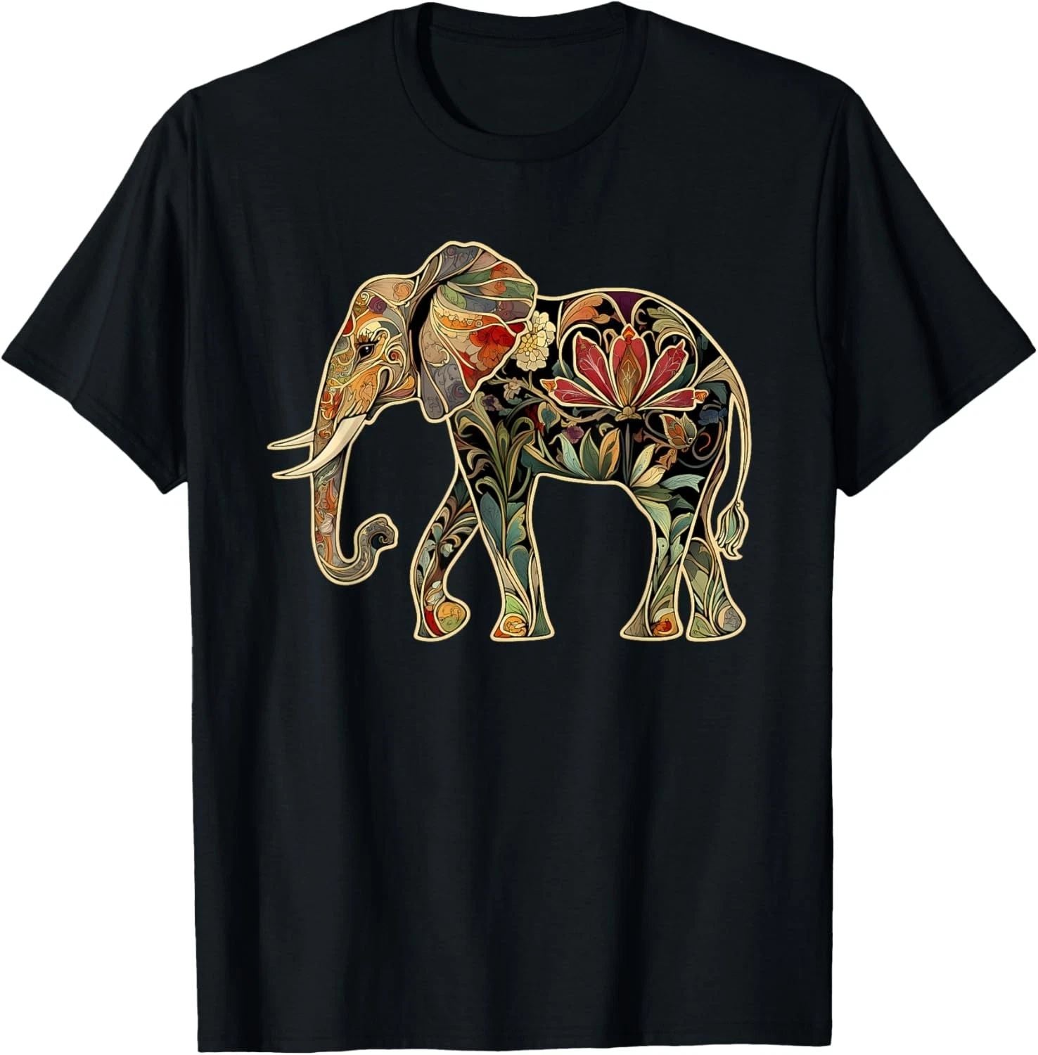 Elephant Floral Flower T-Shirt