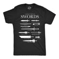 Mens Funny T Shirts Common Types Of Swords Sarcastic Nerdy Tee For Men