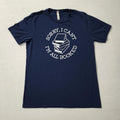 Mens IM ALL BOOKED! Graphic Print Tshirt Sz L Navy Blue Funny Smart Nerd