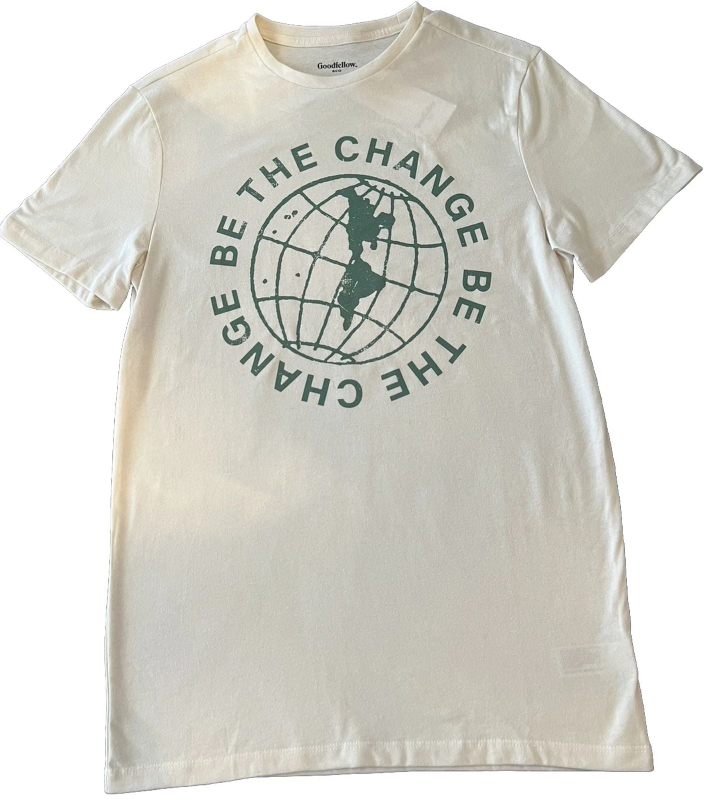 Graphic T Shirt  Be The Change Standard Fit Men's Size Medium NWT Goodfellow