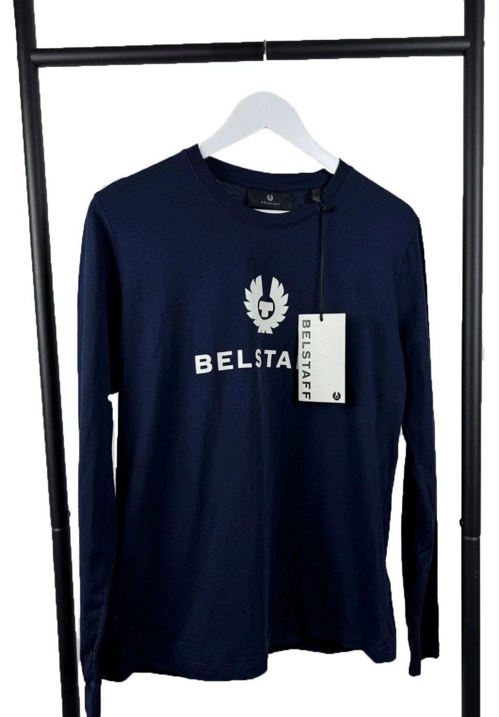 NEW! Belstaff Big Logo L/S T Shirt size Womens L / also fit Mens S-M