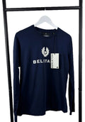 NEW! Belstaff Big Logo L/S T Shirt size Womens L / also fit Mens S-M
