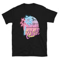 Neon Vintage Palms & Sunset Classic Trendy Design Casual T-Shirt