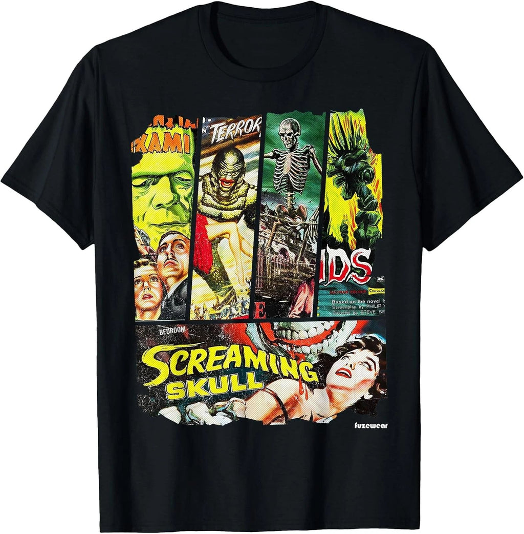 Vintage Style Sci Fi Horror Movie Poster Collage Apparel T-Shirt