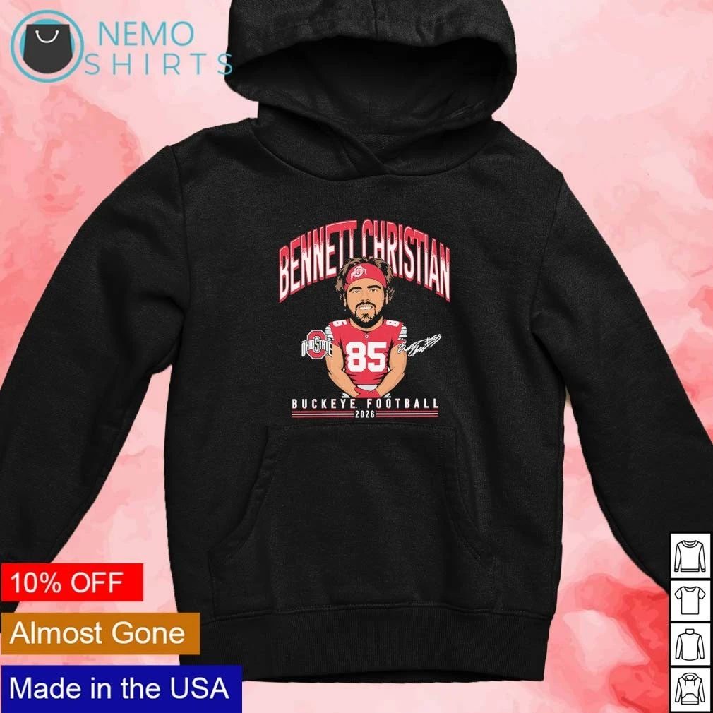 Bennett Christian No 85 Ohio State Buckeye Football 2026 Signature shirt