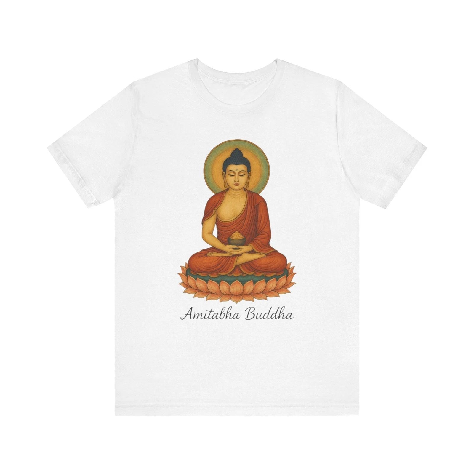Amitabha Buddha Unisex Jersey Tee, Spiritual Shirt, Meditation T-Shirt,Buddhism