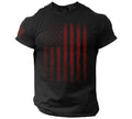 USA Vintage Flag T Shirt Red American Flag Patriotic Distressed