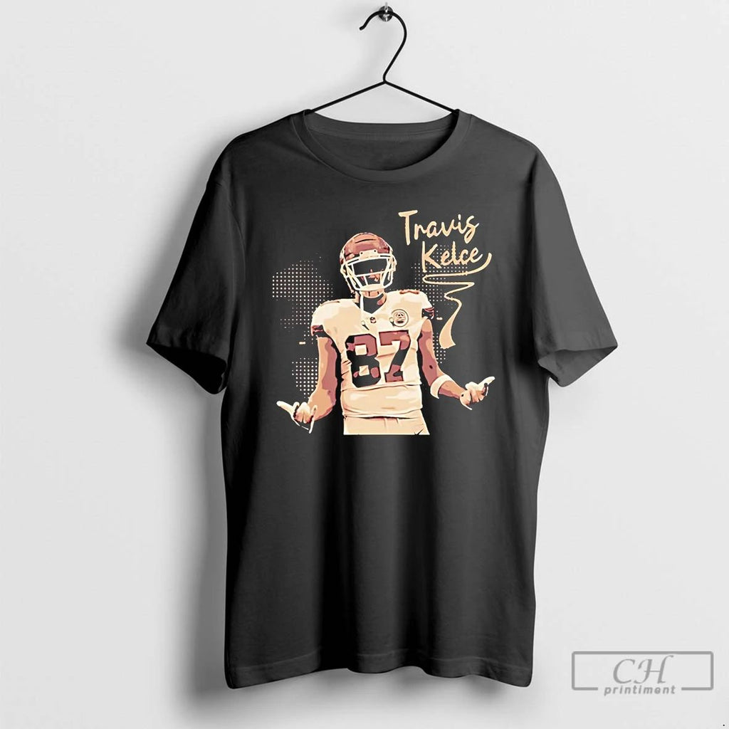 Classic Travis Kelce Portrait Kc Chiefs T Shirts