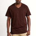 Rich Cotton Brown Regular Fit V-Neck T-Shirt – Comfort, Style, and Durability