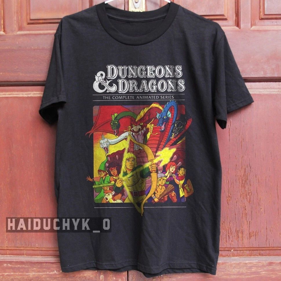 Dungeons & Dragons Shirt Animated Series 80s Unisex Black T-shirt  Free Shipping