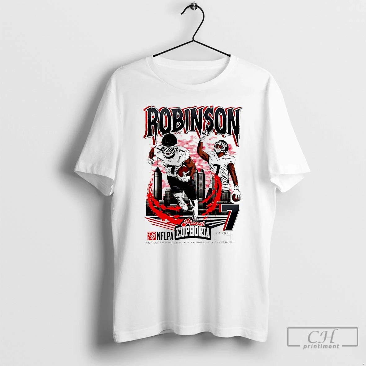 Classic Bijan Robinson Atlanta Falcons Player Comic T Shirts