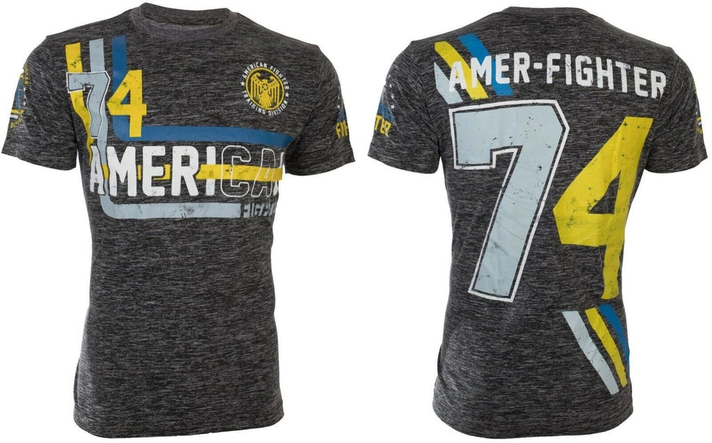 AMERICAN FIGHTER Mens T-shirt Recruit Black Heather S-3XL