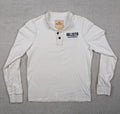 Vtg Y2K Hollister Henley Shirt Mens XL Spellout Preppy Academia Surfer Logo