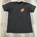 Santa Cruz Men’s Medium T Shirt Faded Black Surf Skate Flame Logo