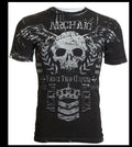 ARCHAIC by AFFLICTION Black BLOODY HANDS Short Sleeve Slim Fit Y2K T-shirt NWT