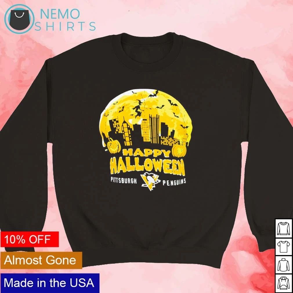 Pittsburgh Penguins Happy Halloween Moon shirt