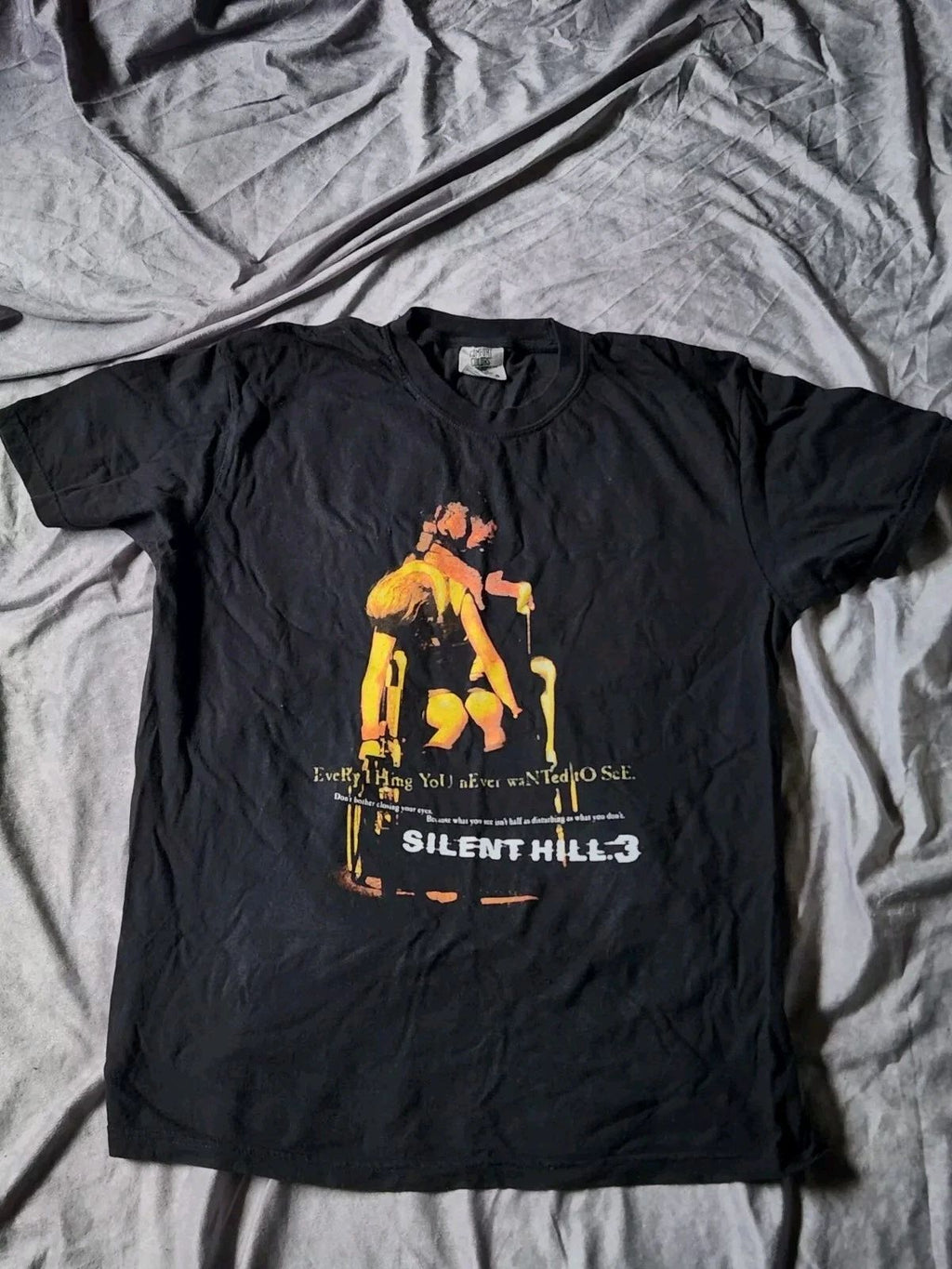 Fanmade Black Comfort Colors Silent Hill 3 Heather Mason PS2 Horror Game Shirt