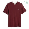 FARAH Men's Ember Red & Midnight Blue Eddie Short Sleeve Tee RRP £40