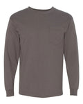 Bayside  - Unisex USA made long sleeve pocket - 8100 - Small - 100% Cotton