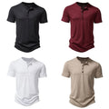 Men T Shirt Short Sleeve Cotton V Neck Slim Fit Daily Work Causal T-Shirts