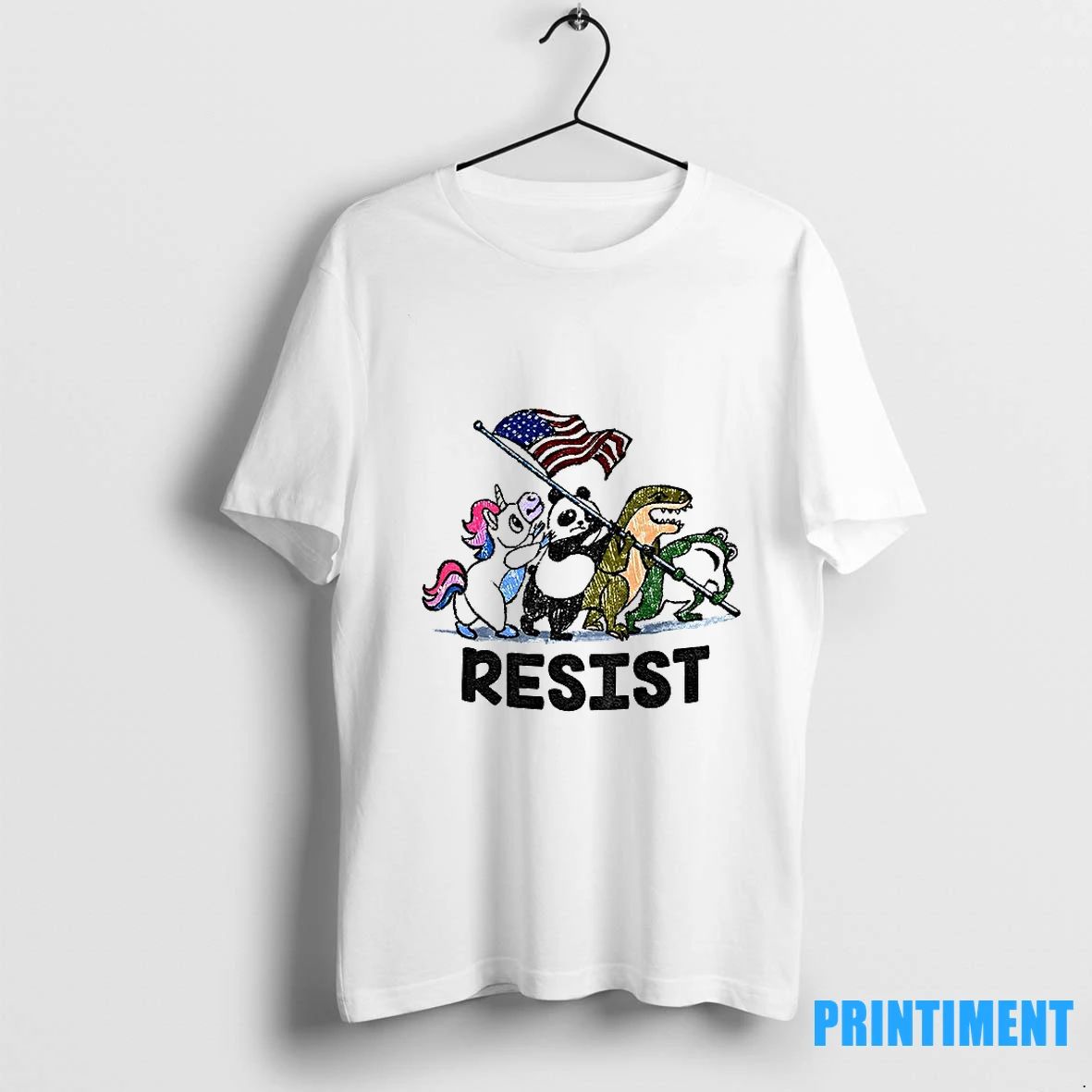 Unicorn Panda Alligator Frog Resist No Kings American Flag Political Tshirts Sweater