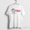 Classic Christmas Is Magic Unicorn Lights Pink Holiday White T Shirts