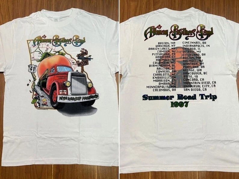 1997 The Allman Brothers Band Summer Road Trip Tour T-Shirt
