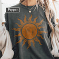 Boho Sun T-Shirt Retro Sun Shirt Celestial Graphic Tee Comfort Colors Vin