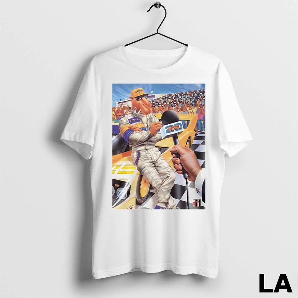 Original Camel Racing Driver Cartoon Retro