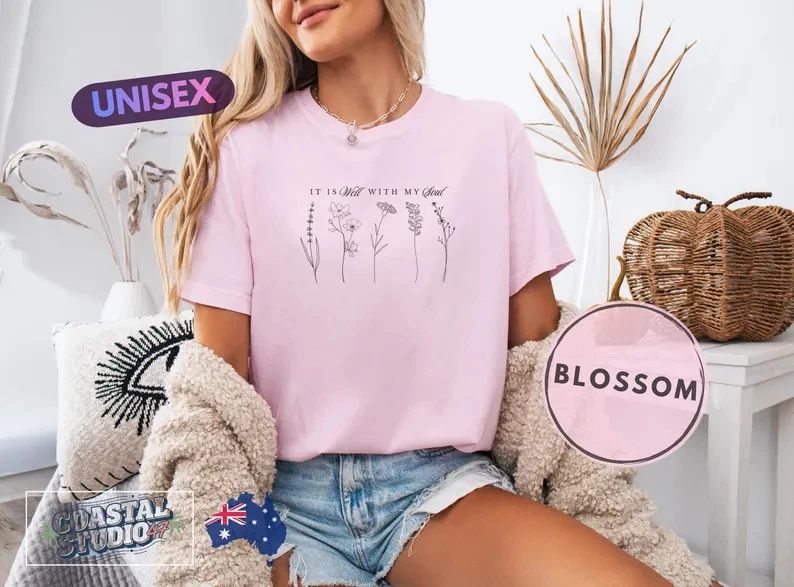 Boho Wildflower Comfort Tee Floral Shirt