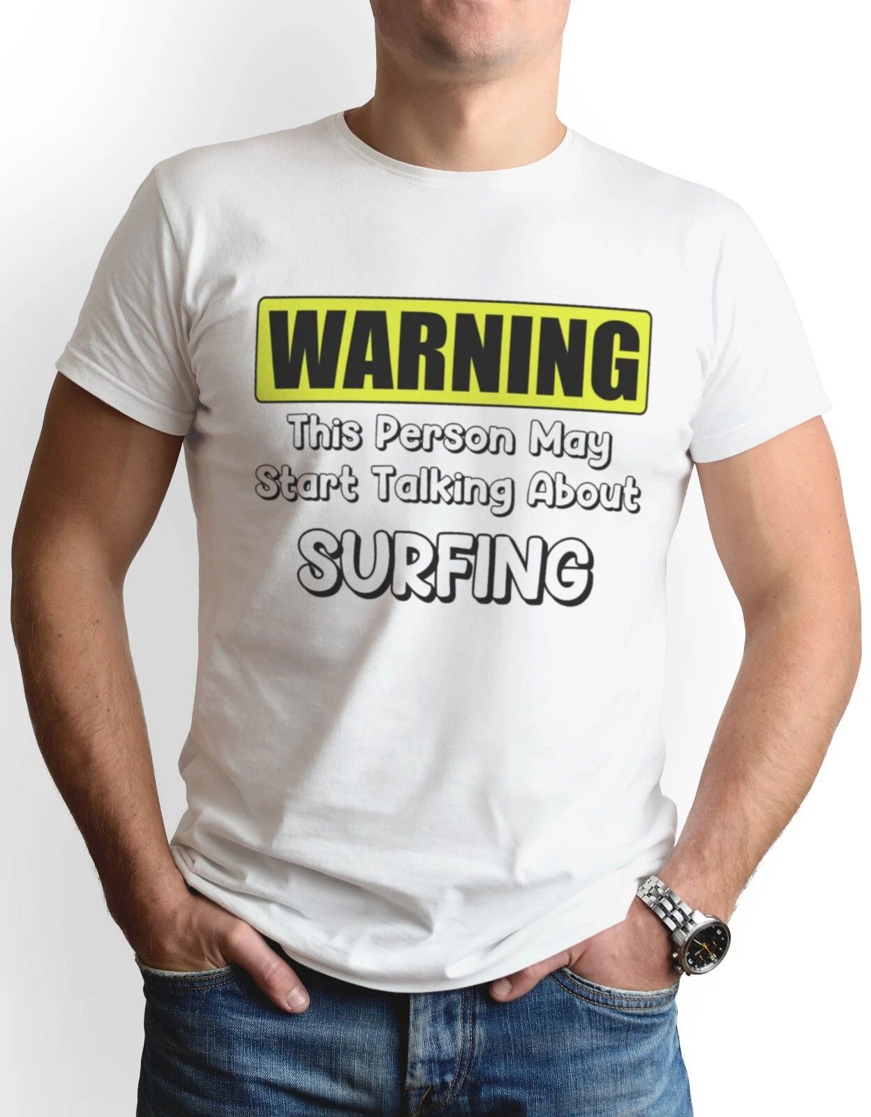 Surfing Funny T-Shirt Beach Surfer Surf Wave Sport Men's Shirt Top Tee Gift Idea