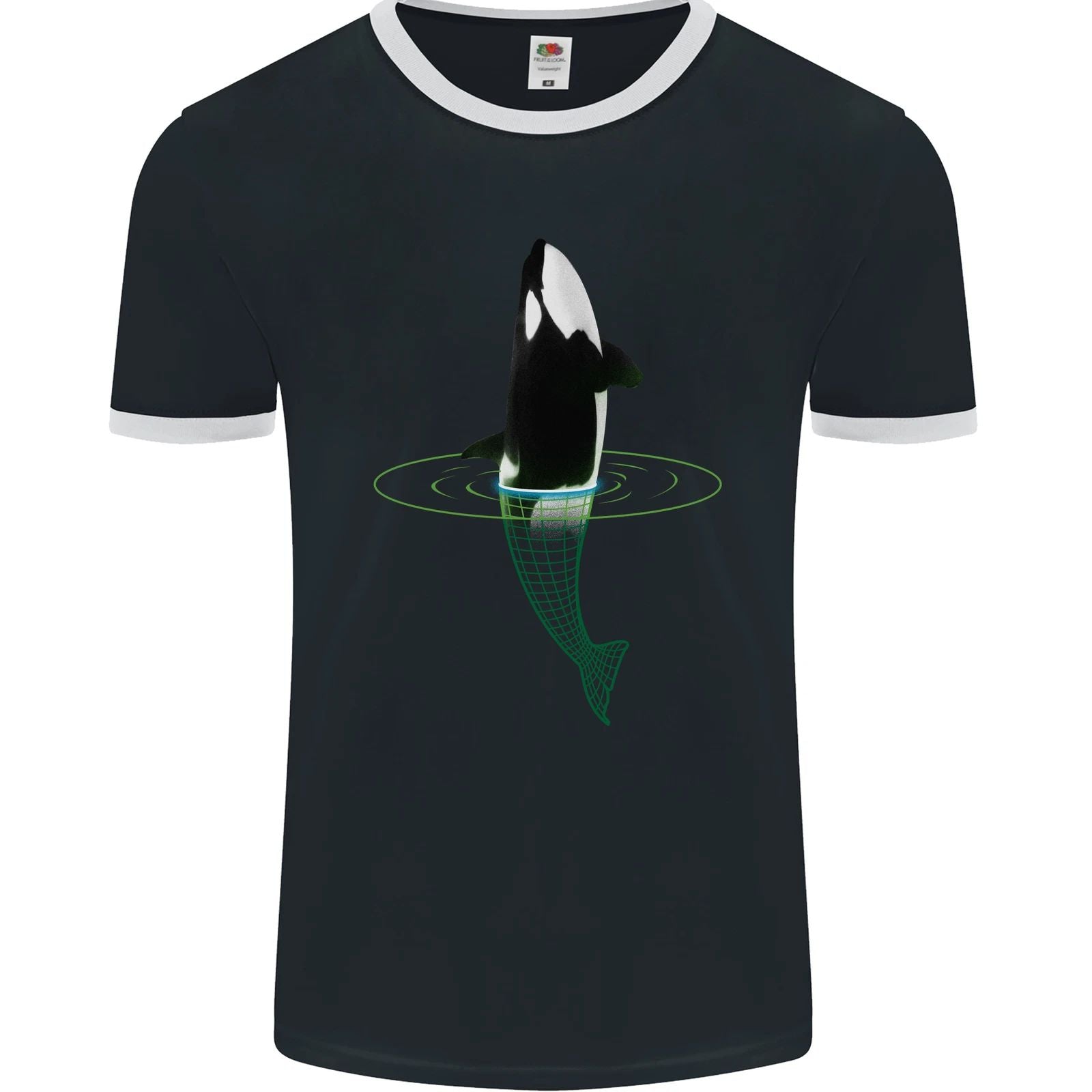 A SCI-FI Orca Whale Mens Ringer T-Shirt FotL